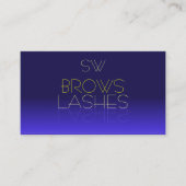 Monogram Elegant Blue en Yellow Mirror Letters Visitekaartje (Voorkant)