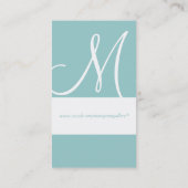 Monogram Elegant Blue Visitekaartje (Achterkant)