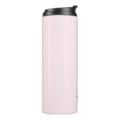 Monogram Elegant Blush Pink Black Classy Thermosbeker (Gedraaid links)