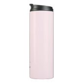 Monogram Elegant Blush Pink Black Classy Thermosbeker (Geroteerd rechts)
