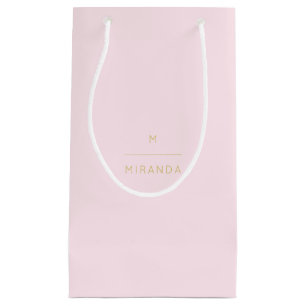 Monogram Elegant Blush Pink Gold Classy Chic Klein Cadeauzakje