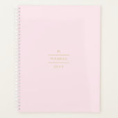 Monogram Elegant Blush Pink Gold Classy Planner (Voorkant)