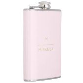 Monogram Elegant Blush Pink Gold Minimalist Classy Heupfles (Rechts)