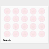 Monogram Elegant Blush Pink Gold Minimalist Classy Ronde Sticker (Vel)