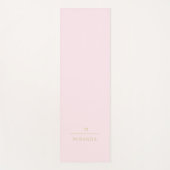 Monogram Elegant Blush Pink Minimalist Classy Chic Yogamat (Voorkant)