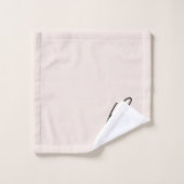 Monogram Elegant Blush Pink Script Chic Stijlvol Bad Handdoek (Wasdoekje)