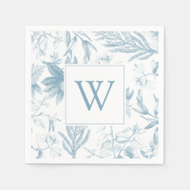 Monogram Elegant Botanical Wedding Servet