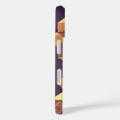 Monogram elegant bruin goud retro patroon Case-Mate iPhone case (Achterkant / Rechts)