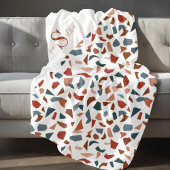 Monogram Elegant Bruin Patroon Fleece Deken