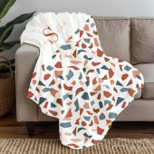 Monogram Elegant Bruin Patroon Fleece Deken