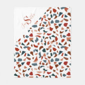 Monogram Elegant Bruin Patroon Fleece Deken (Voorkant)