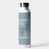  monogram Elegant Butterfly Wings Blauwgroen Waterfles (Links)
