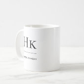 Monogram Elegant Classic Gepersonaliseerde Initiaa Koffiemok (Voorkant links)