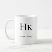 Monogram Elegant Classic Gepersonaliseerde Initiaa Koffiemok (Links)