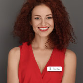 Monogram Elegant Classic Minimaal Zwart Wit Naamplaatje