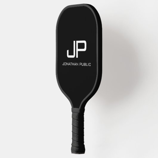 Monogram Elegant Design Sjabloon Moderne Minimalis Pickleball Paddle (Links)