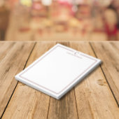 Monogram Elegant Diep Rode Rand Briefpapier Notitieblok