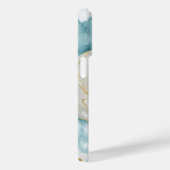 Monogram Elegant Eenvoudige Witte Bloem Watercolor Case-Mate iPhone Case (Achterkant / Rechts)