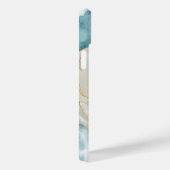 Monogram Elegant Eenvoudige Witte Bloem Waterverf Case-Mate iPhone Case (Achterkant / Rechts)