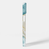 Monogram Elegant Eenvoudige Witte Bloem Waterverf Case-Mate iPhone Case (Achterkant / Rechts)