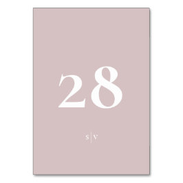 Monogram Elegant Elegante Musk Roze Witte Bruiloft Kaart