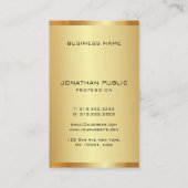 Monogram elegant Faux Gold-verticaal aanpassen Visitekaartje (Achterkant)