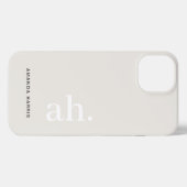 Monogram Elegant Feminine Minimalist iPhone Hoesje (Achterkant horizontaal)