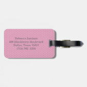 Monogram Elegant Floral Bagagelabel (Achterkant horizontaal)