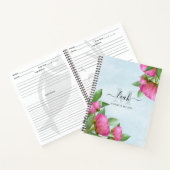 Monogram Elegant Floral  Floral Recipe Notitieboek (Binnen)