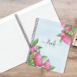 Monogram Elegant Floral Vintage Pretty Pink Peony Notitieboek<br><div class="desc">This design features a modern girly elegant trendy,  stylish vintage floral rose peony,  chic monogrammed mongram peonies,  watercolor flowers pink colorful cute,  classiy simpal minimalist garden,  elegant script calligraphy typography,  pretty beautiful feminic romantic,  a spring summer flower bouquet boulquet; aura Lacina,  a kalenderar organization home Office school</div>