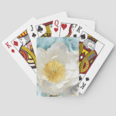 Monogram Elegant Flower Luxury Gold Waterverf Pokerkaarten (Achterkant)