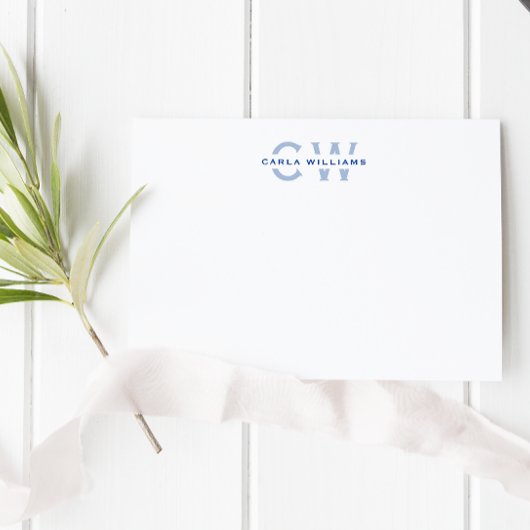 Monogram elegant formele notitie splitsen vanuit b notitiekaartje