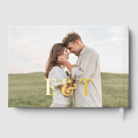 Monogram Elegant Fotobruiloft gastenboek (Achterkant)