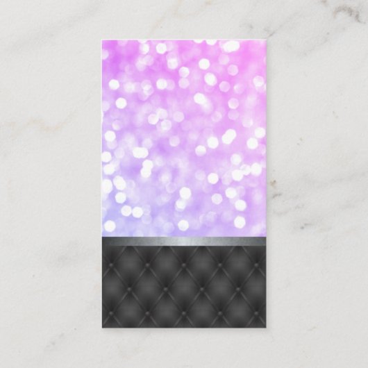 Monogram Elegant Glamor Glitter | Opgeslagen adver Visitekaartje (Achterkant)