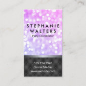 Monogram Elegant Glamor Glitter | Opgeslagen adver Visitekaartje (Voorkant)