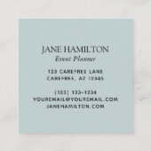 Monogram Elegant Glitter Balloons Vierkante Visitekaartje (Achterkant)