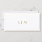 Monogram Elegant Gold Business Cadeaubon (Achterkant)