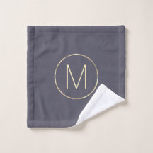 Monogram Elegant Gold Grey