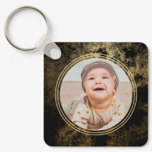 Monogram Elegant Gold Grunge Photo Template