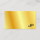 Monogram Elegant Gold look Corporate Modern Visitekaartje (Voorkant)