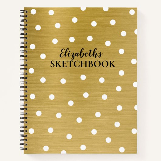 Monogram Elegant Gold Sketchbook Notitieboek (Voorkant)
