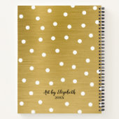 Monogram Elegant Gold Sketchbook Notitieboek (Achterkant)