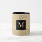 Monogram Elegant Gouden Nep Glitters Mok (Midden)