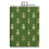 Monogram Elegant Green en Gold Pineapple Heupfles (Achterkant)
