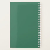 Monogram Elegant Greenery Waterverf laat kleine Planner (Achterkant)