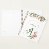 Monogram Elegant Initiaal & Naam Waterverf Bloemen Planner (Display)