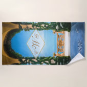 Monogram Elegant Italy Villa Lake Como Fine Art Strandlaken (Voorkant)