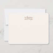 Monogram Elegant Ivory Cream Blush Pink Modern Notitiekaartje (Voorkant)