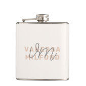 Monogram Elegant Ivory Cream Modern Minimalist Heupfles (Voorkant)