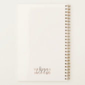 Monogram Elegant Ivory Cream Modern Minimalist Planner (Achterkant)